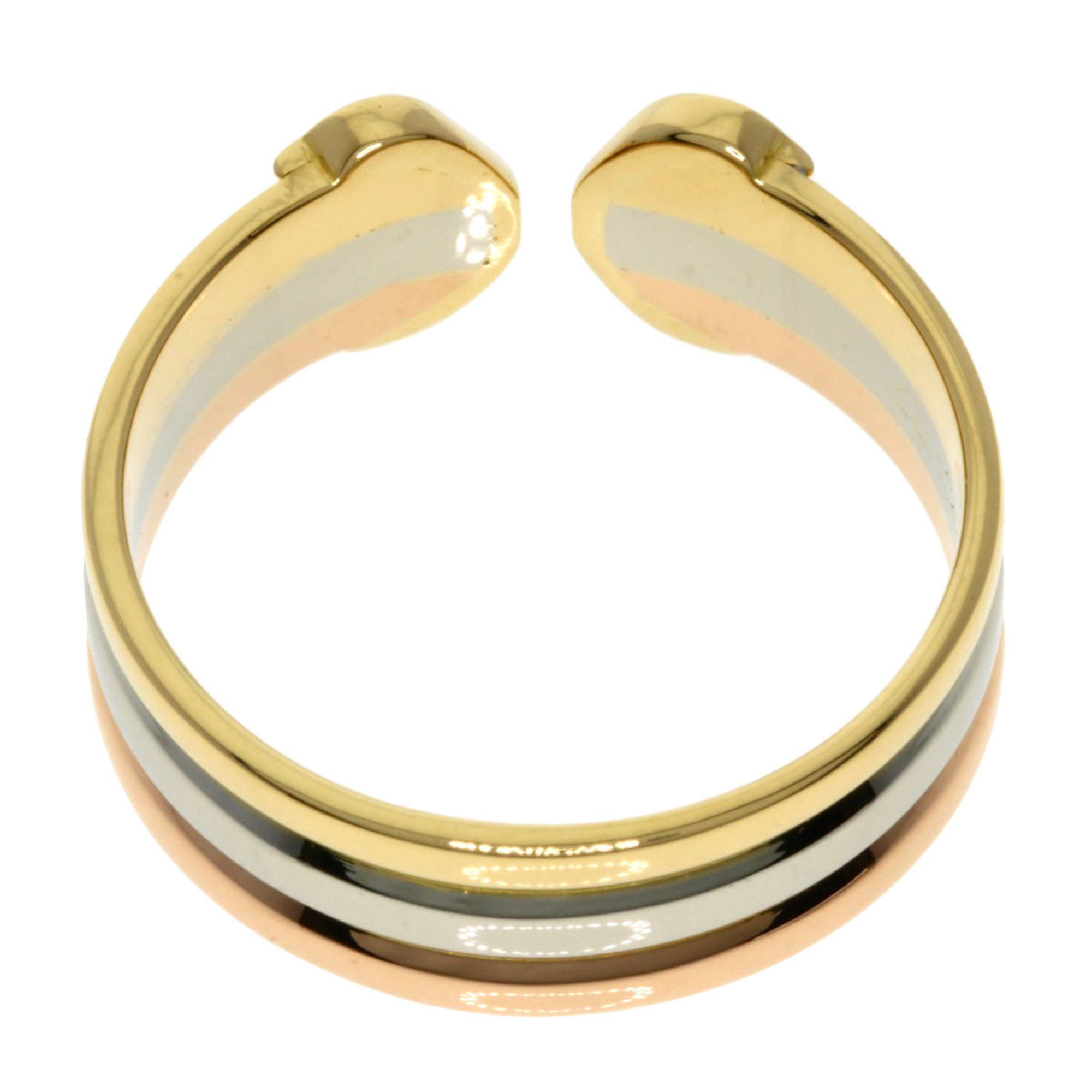 Cartier 2C Ring #50 K18 Yellow Gold/K18WG/K18PG Women's CARTIER