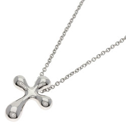 Tiffany Small Cross Necklace Platinum PT950 Women's TIFFANY&Co.