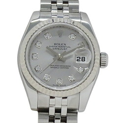 Rolex ROLEX Datejust 179174G Z Series Watch Ladies 10P Diamond Automatic AT Stainless Steel SS White Gold WG Silver Polished
