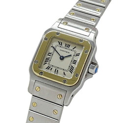 Cartier Women's Watch Santos Galbe SM Quartz Stainless Steel SS Gold YG W20012C4 Combination Polished
