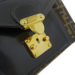 FENDI Women's Bag Handbag Shoulder 2way Zucca Nylon Brown Black 09145471
