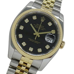 Rolex ROLEX Datejust 116233G V-serial number Men's watch 10P Diamond Automatic AT Stainless steel SS Gold YG combination Black Polished