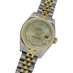 Rolex ROLEX Datejust 179173G F Series Watch Ladies 10P Diamond Automatic AT Stainless Steel SS Gold YG Combination Polished