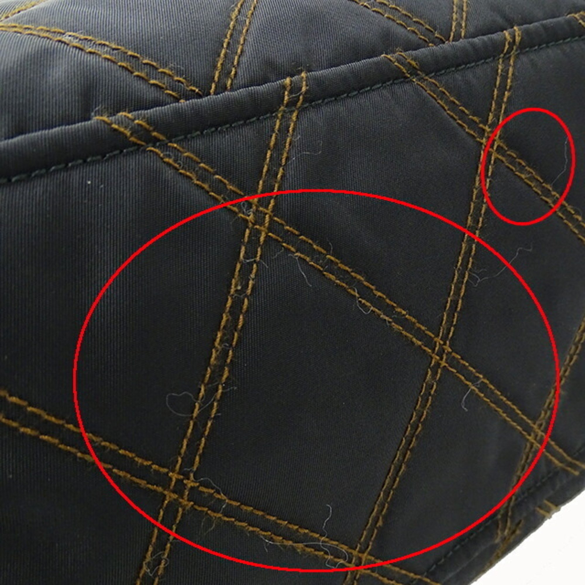 PRADA Women's Tote Bag Nylon Black 1BG085 Quilted