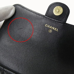 CHANEL Bag Matelasse Women's Handbag Shoulder 2way Lamb Black Chain Compact