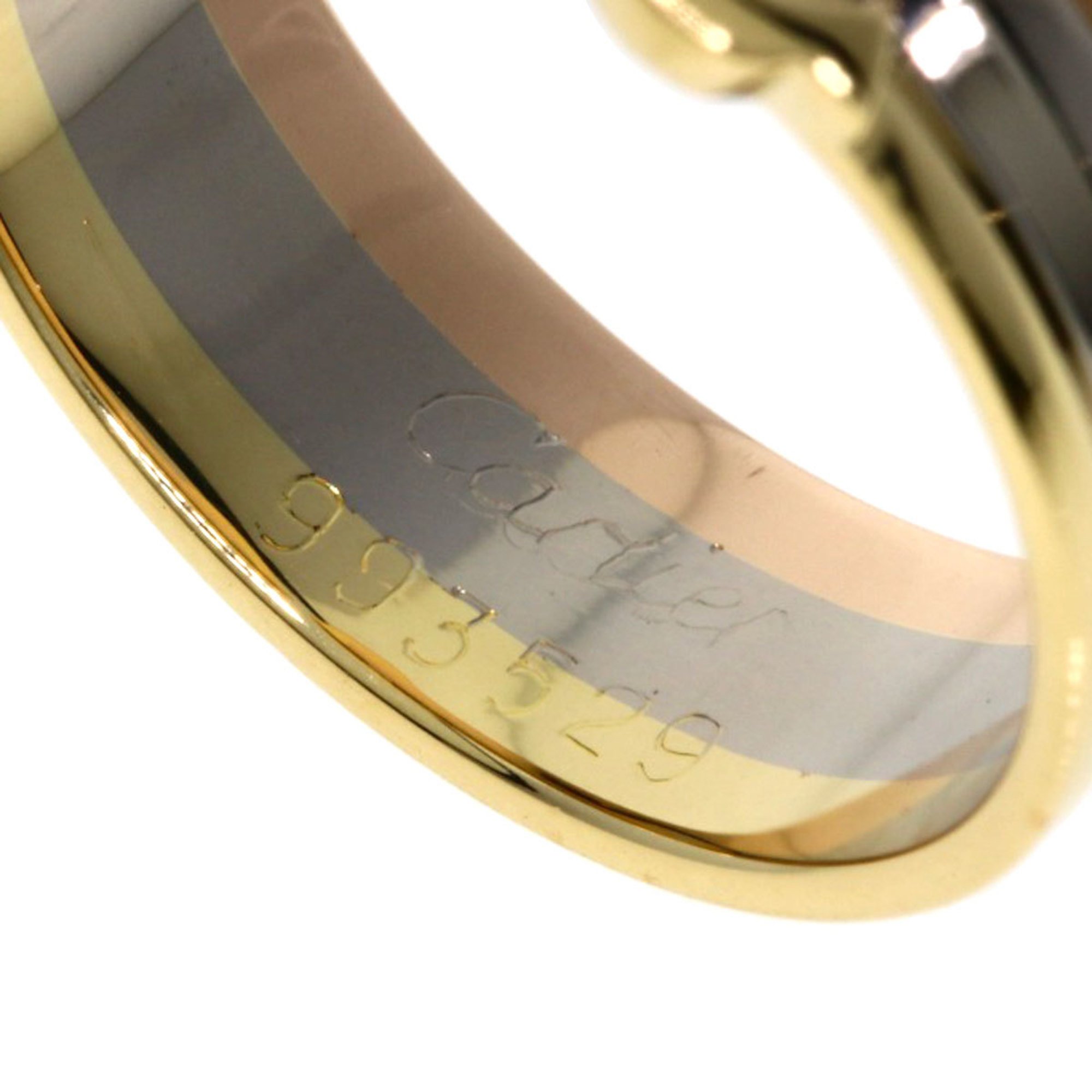 Cartier 2C Ring #49 K18 Yellow Gold/K18WG/K18PG Women's CARTIER
