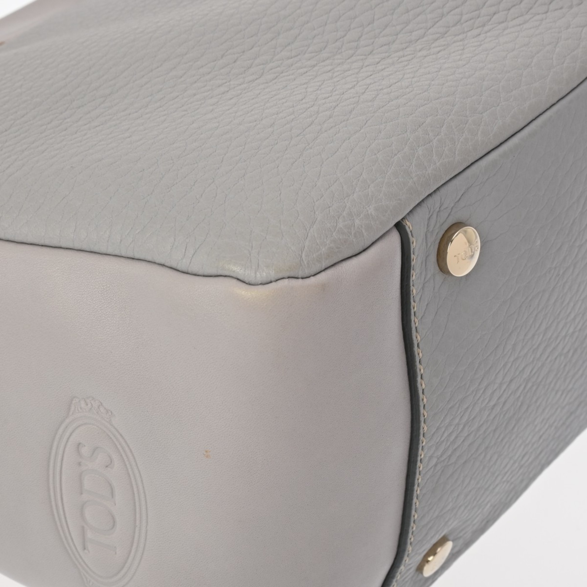TOD'S Light Grey Women's Leather Handbag