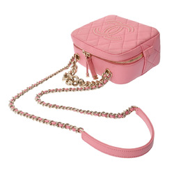 CHANEL Chanel Matelasse Chain Shoulder Bag Studs Sale Item Pink Champagne - Women's Calf