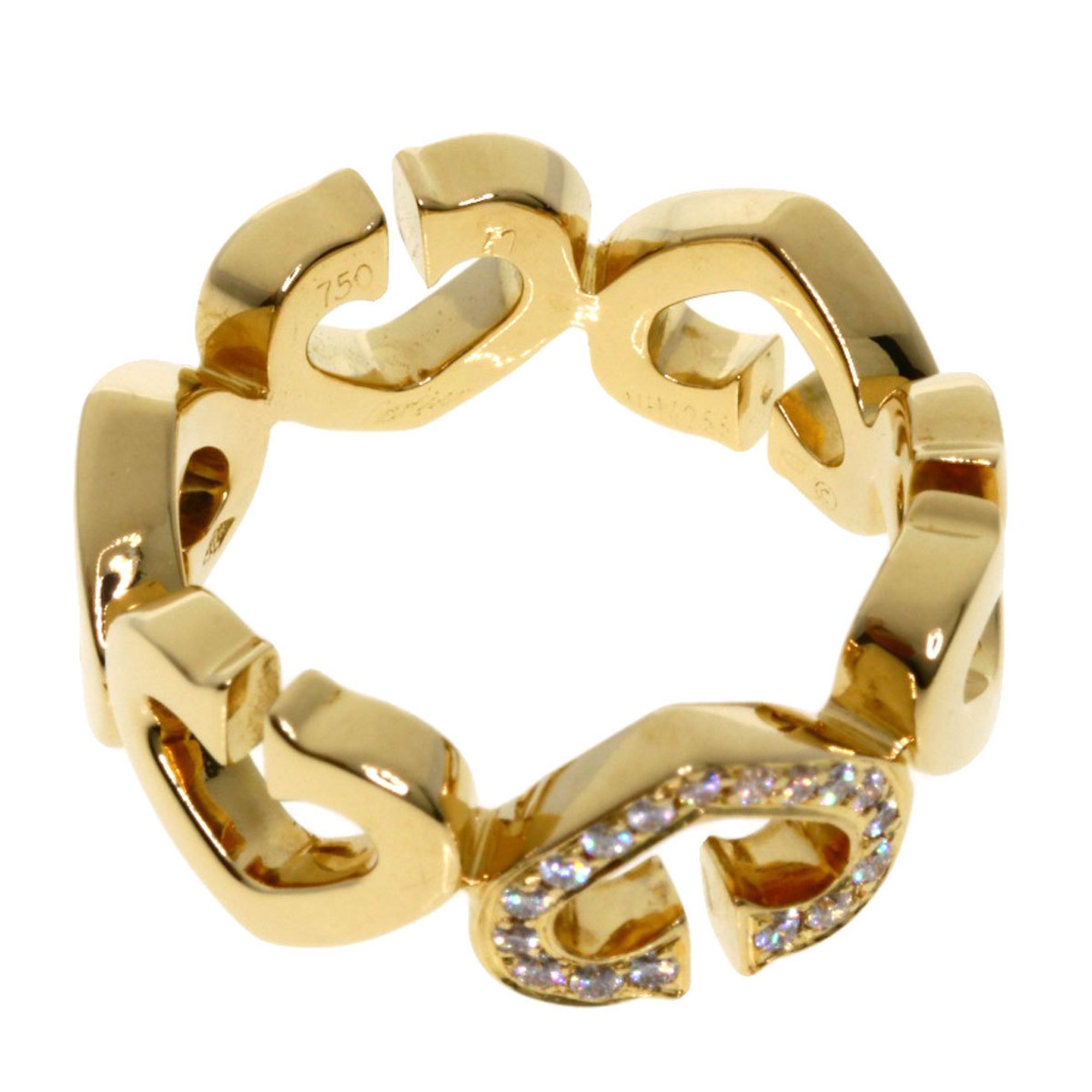 Cartier C Heart Diamond #47 Ring, 18K Yellow Gold, Women's, CARTIER