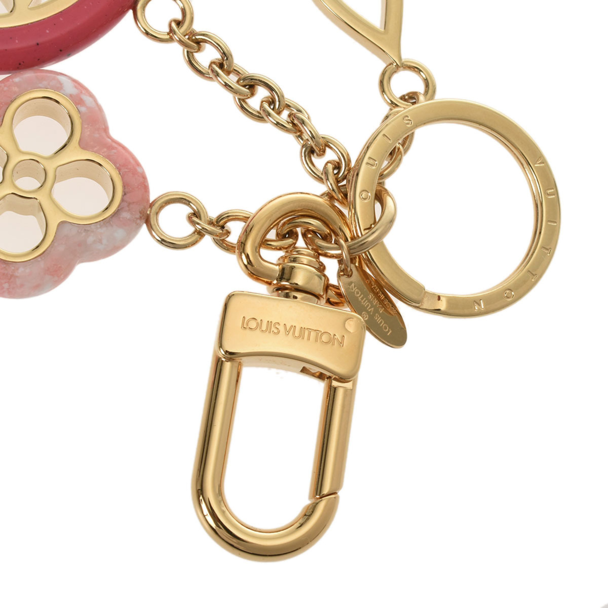 LOUIS VUITTON Louis Vuitton Porte-Cle Color Line Bag Charm Gold/Pink M64525 Women's GP Keychain