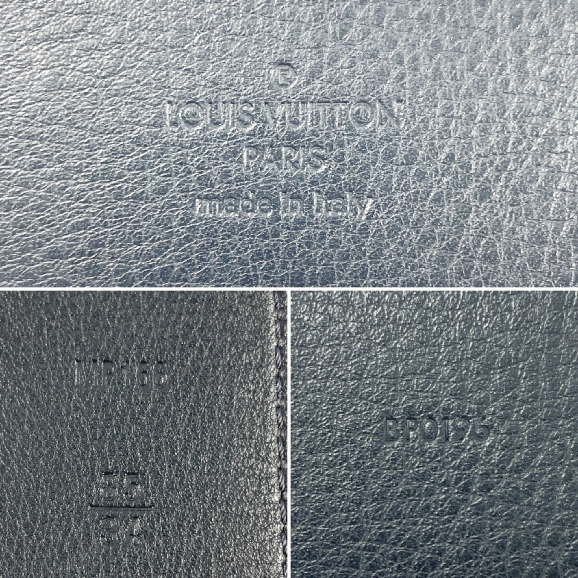 LOUIS VUITTON Louis Vuitton Santur Stamp MP166 Belt Monogram Canvas/Monogram White Canvas Grey Men's N3123406