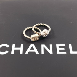 CHANEL 2-set Camellia Coco Mark Rings, Metal 10 Gold, B14V Engraved, Women's, F4013902