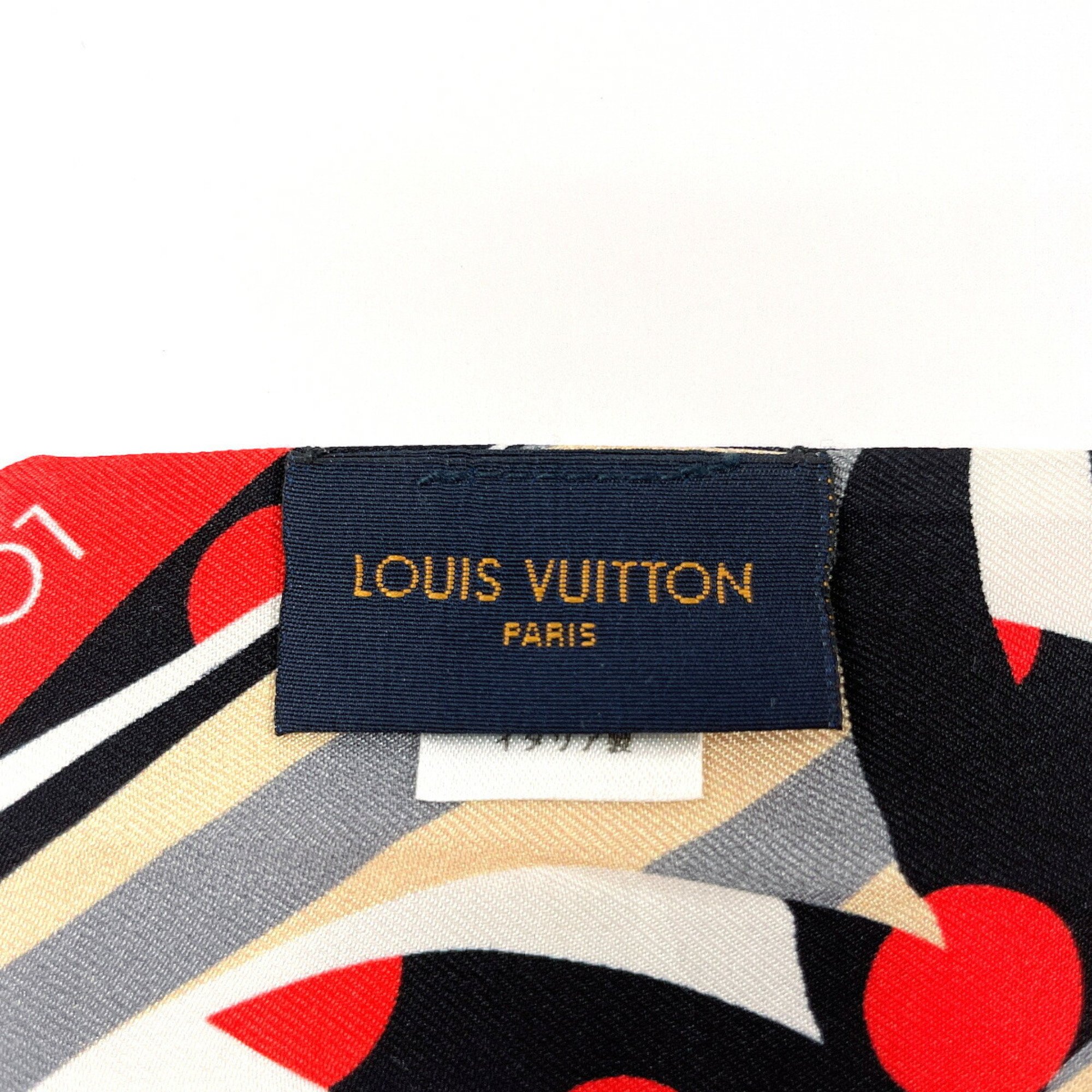 LOUIS VUITTON Louis Vuitton Bandeau BB Pop Monogram M76187 Scarf Muffler Silk Red Women's F4013965