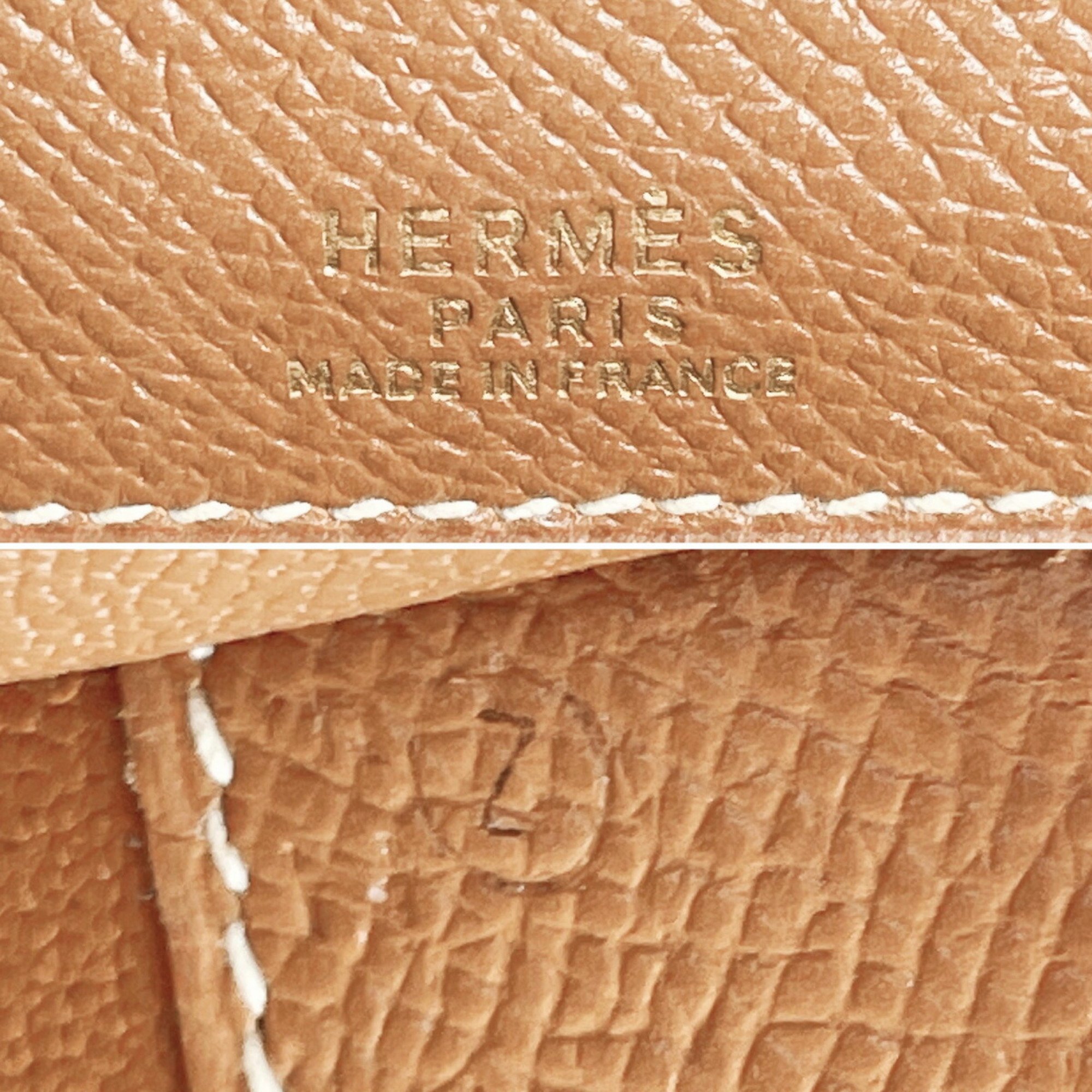 HERMES Hermes Darvi MM Handbag Cushvel Brown 〇Z Engraved Women's F4013884