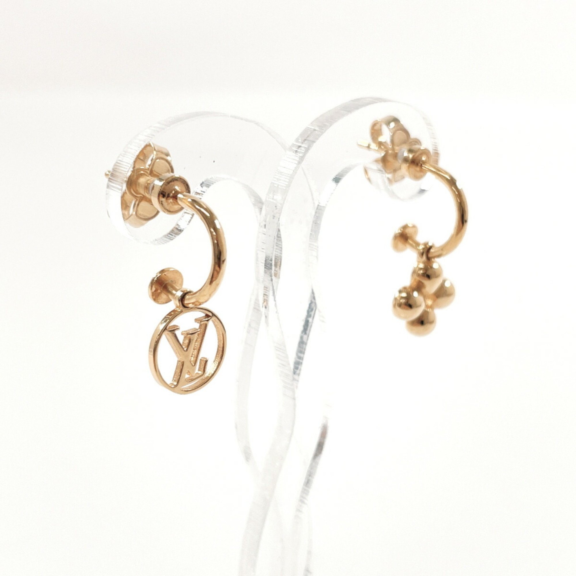 LOUIS VUITTON Blooming Earrings M64859 Metal Gold DE Stamp Women's N4013561