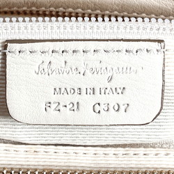 Salvatore Ferragamo Sofia FZ-21 Handbag Canvas/Leather White Women's N3123412