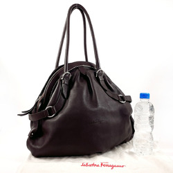 Salvatore Ferragamo Tote Bag Leather Dark Brown Women's O3123447