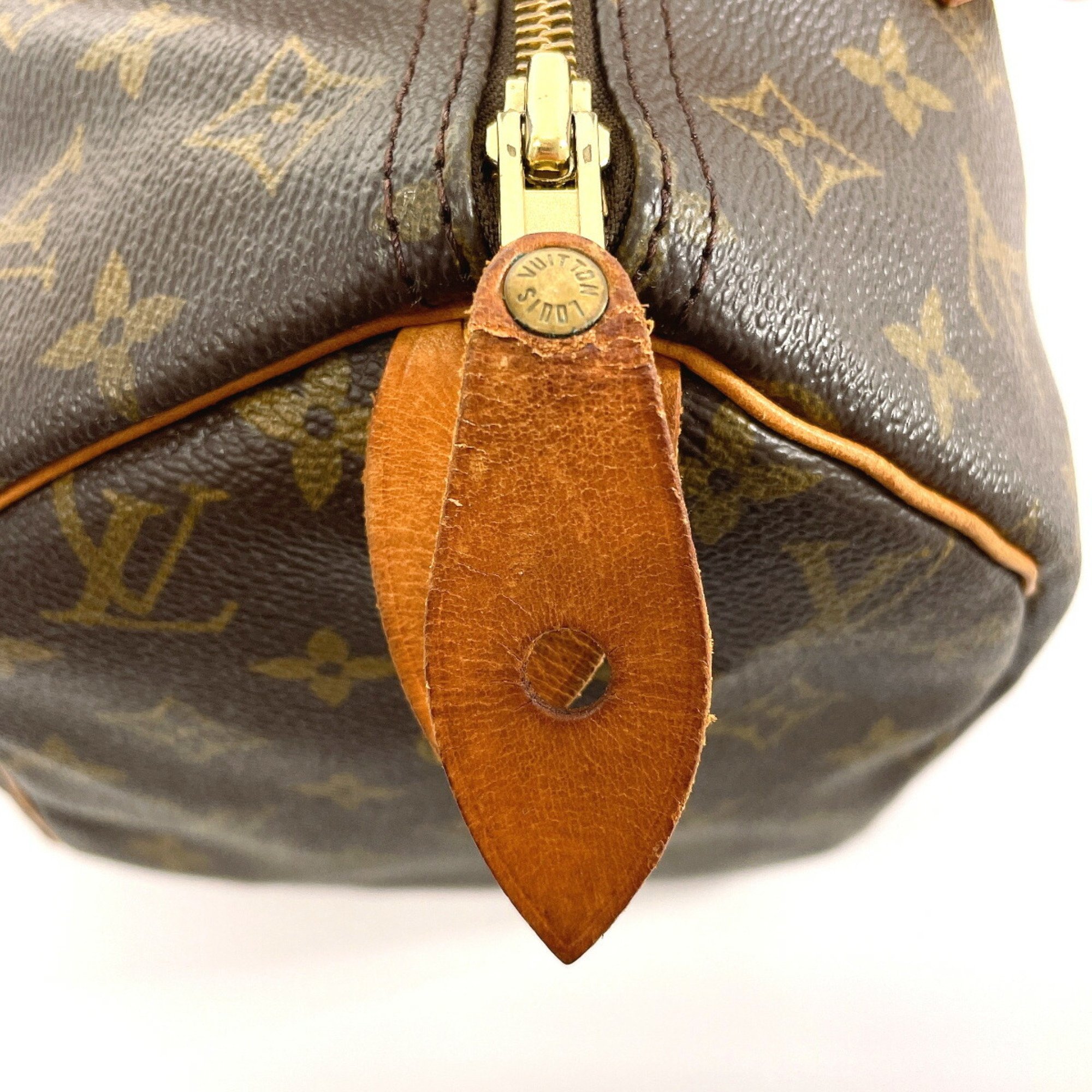 LOUIS VUITTON Speedy 30 M41526 Handbag Monogram Canvas/Nubuck Leather Brown Women's F4013880
