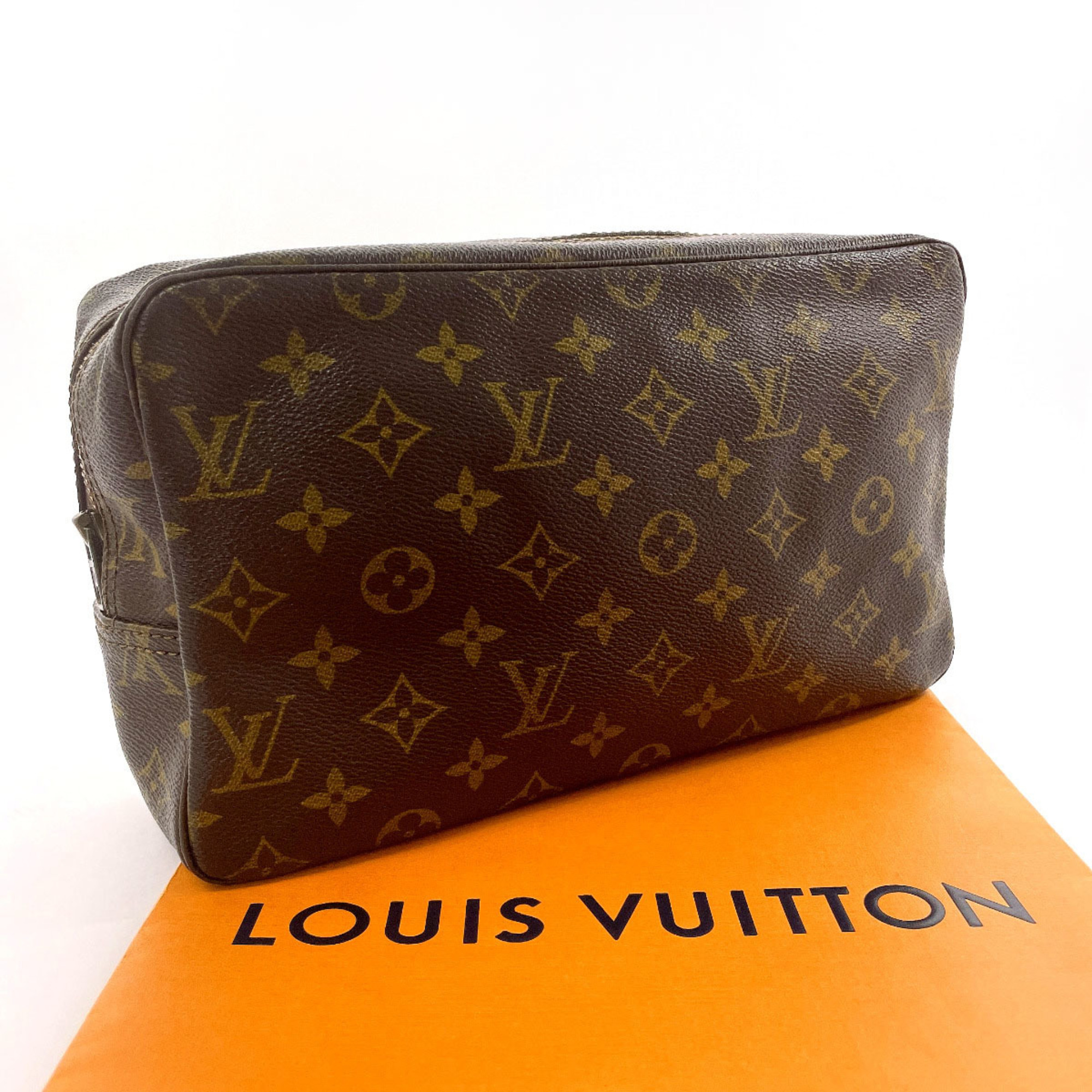LOUIS VUITTON Louis Vuitton True Toilet 28 M47522 Pouch Monogram Canvas Brown Unisex N4023930