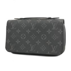Louis Vuitton Long Wallet Monogram Eclipse Zippy XL M61698 Black Men's