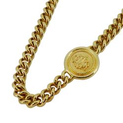 Christian Dior Necklace Emblem GP Plated Gold Women's