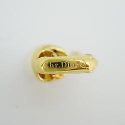 Christian Dior Earrings, Faux Pearl, Rhinestone, GP Plated, Gold, Women's