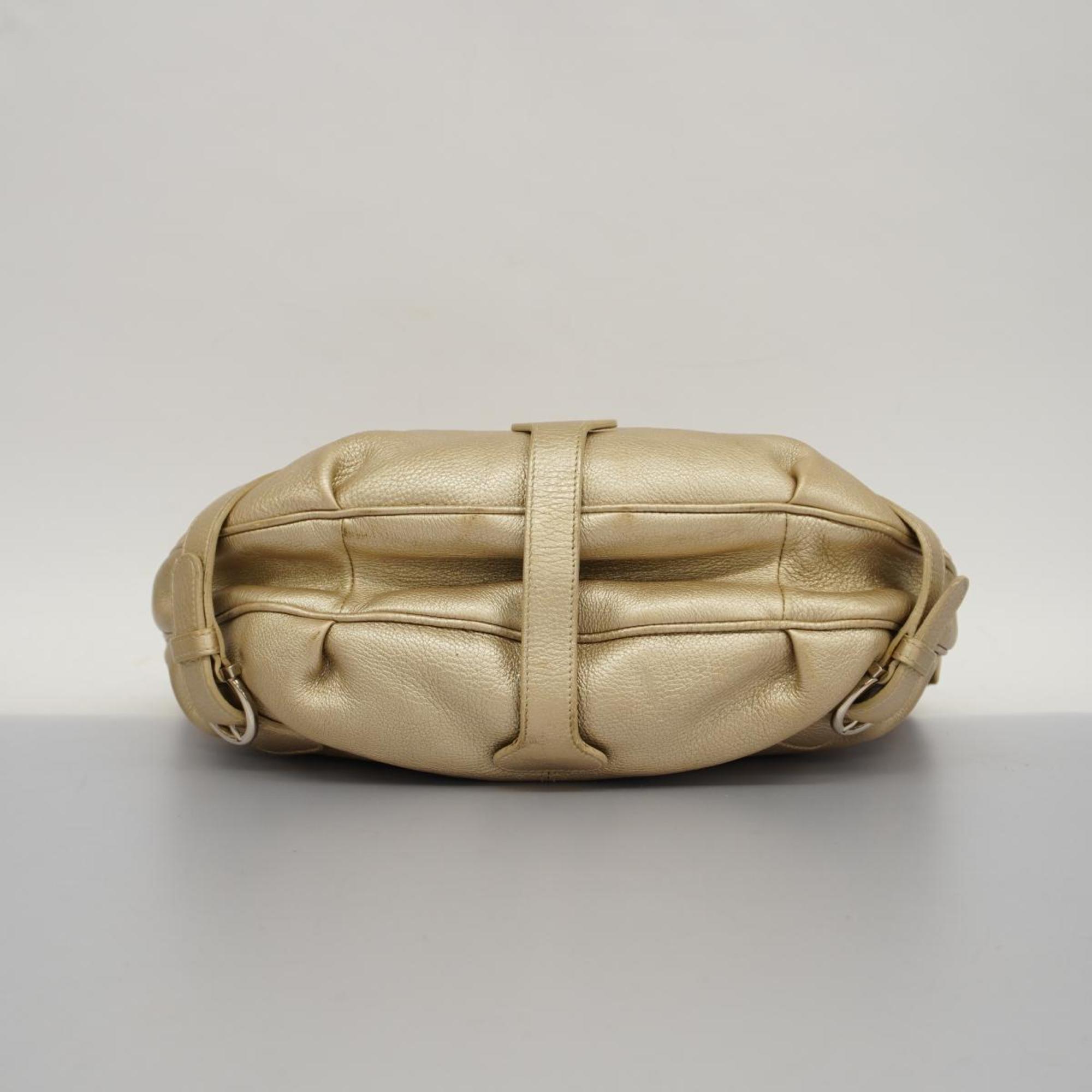 Salvatore Ferragamo handbag Gancini leather gold ladies
