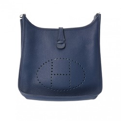 HERMES Evelyn 3 PM Blue de Malte Palladium Hardware - □Q Stamp (around 2013) Women's Taurillon Clemence Shoulder Bag