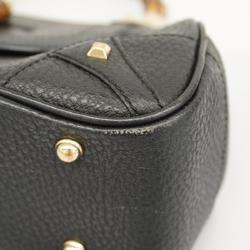 Gucci Handbag Bamboo 137351 Leather Black Women's