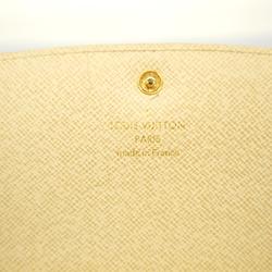 Louis Vuitton Long Wallet Damier Azur Portefeuille Emily N63546 White Women's