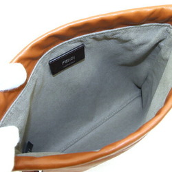 FENDI Shoulder Bag Small Pouch 7VA510 Brown Leather Pochette Women's