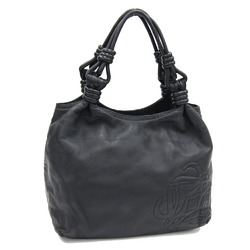 LOEWE handbag black leather anagram ladies