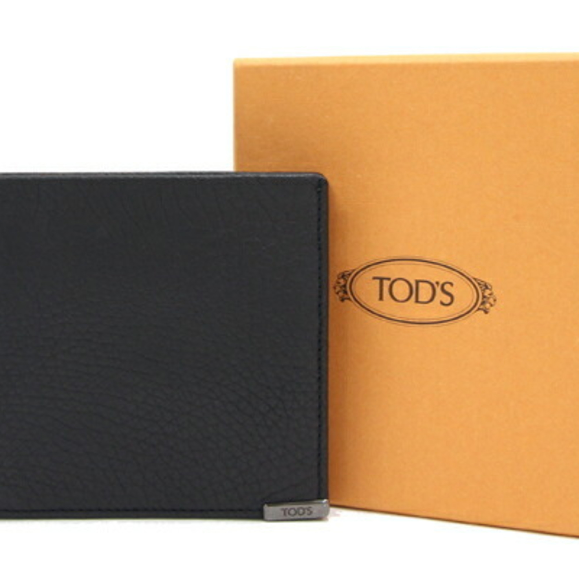 Tod's Bi-fold Wallet Black Leather Compact Men's TOD'S