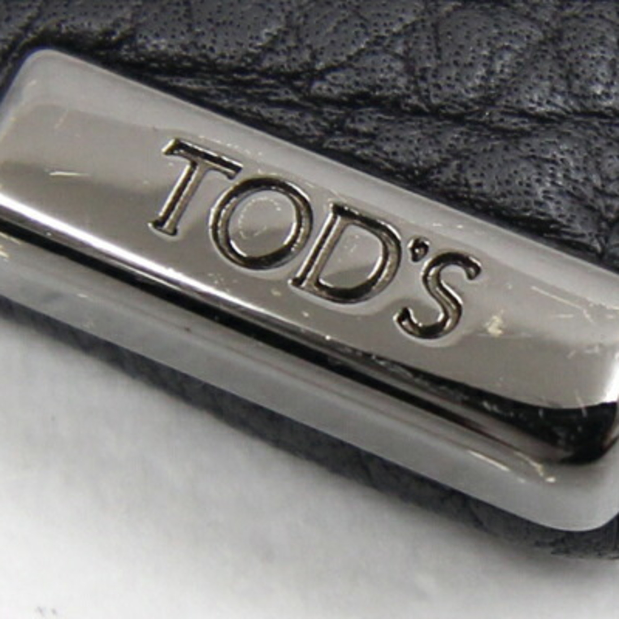 Tod's Bi-fold Wallet Black Leather Compact Men's TOD'S