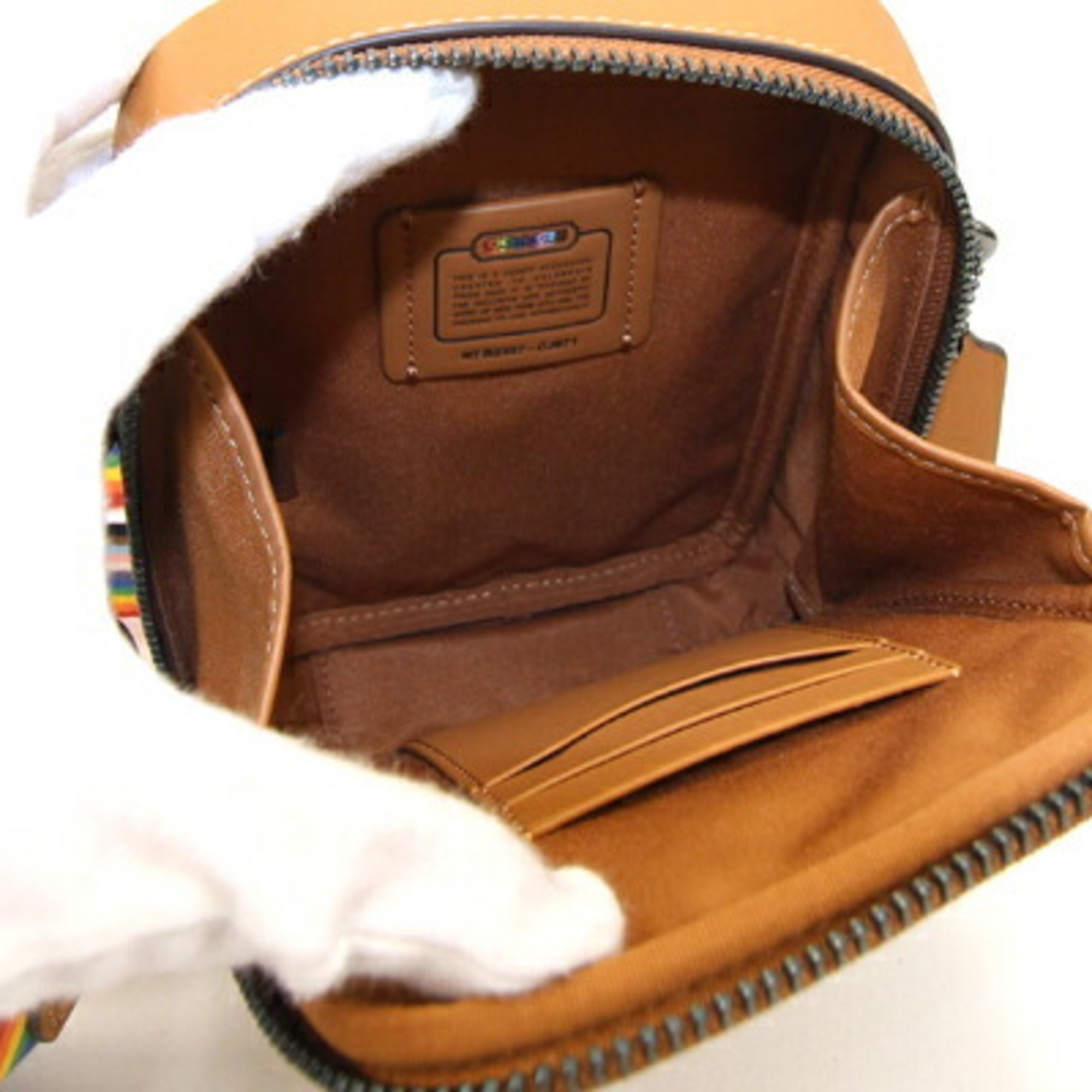 Coach Shoulder Bag Signature Stanton Crossbody Patch CJ671 Beige Light Brown Multicolor PVC Leather Pochette Women Men COACH