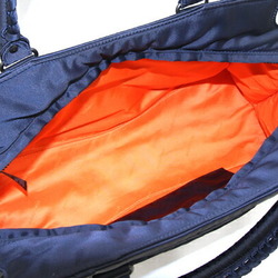 Balenciaga Handbag The City Editor's Bag 115748 Navy Orange Nylon Shoulder Bicolor Women's BALENCIAGA