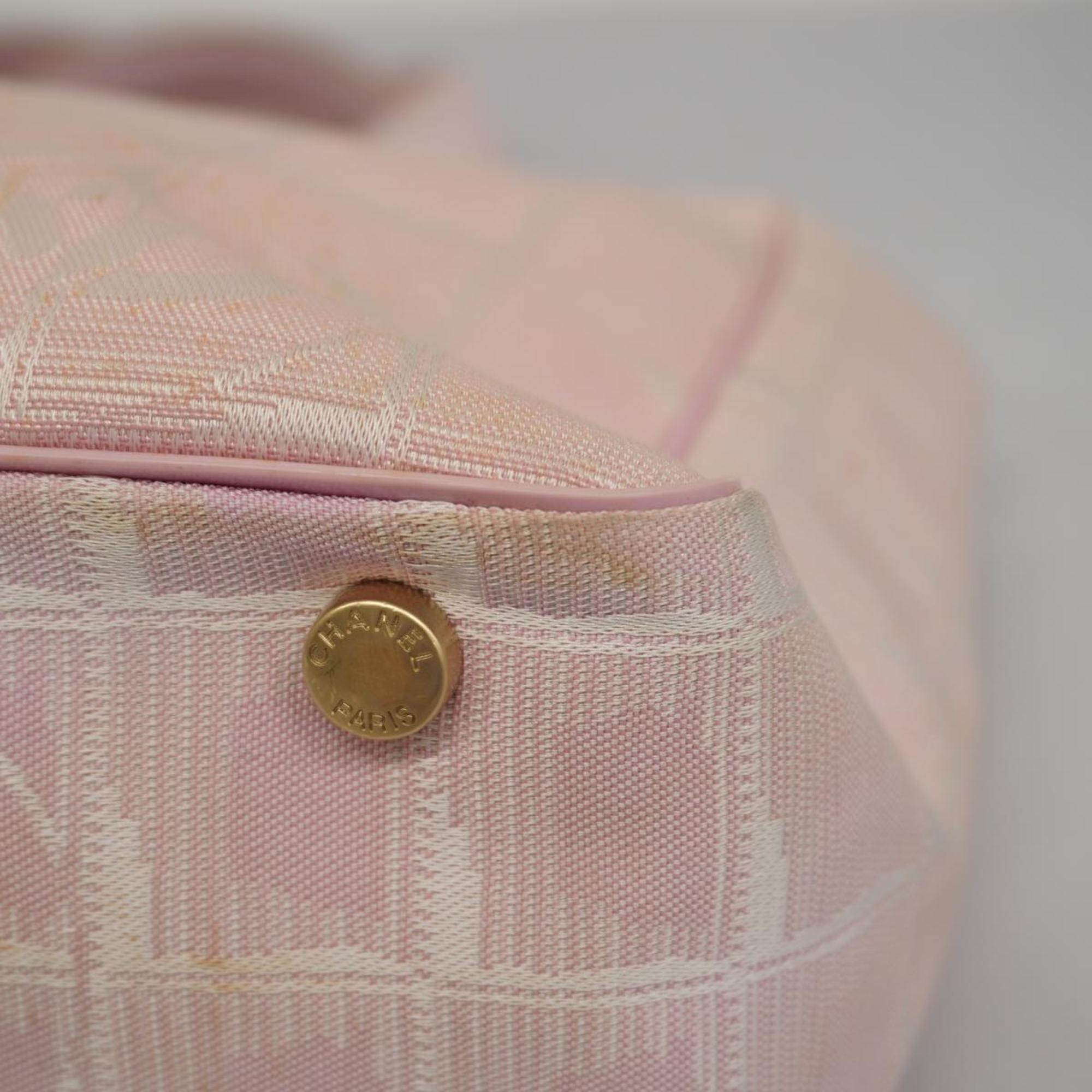 Chanel Tote Bag New Travel Nylon Pink Women's