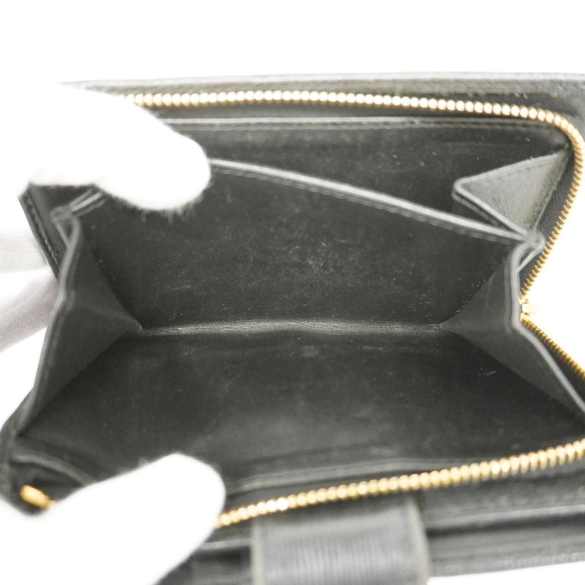 Prada Wallet Saffiano Leather Black Men's Women's