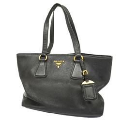 Prada Tote Bag Leather Black Women's