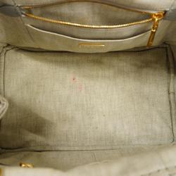 Prada handbag Canapa canvas white light grey ladies