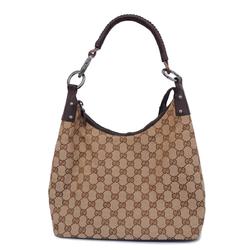 Gucci Handbag GG Canvas 115003 Brown Women's