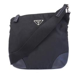 Prada Shoulder Bag Nylon Black Women's