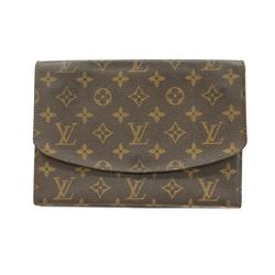 Louis Vuitton Clutch Bag Monogram Pochette Lava 23 M51940 Brown Women's