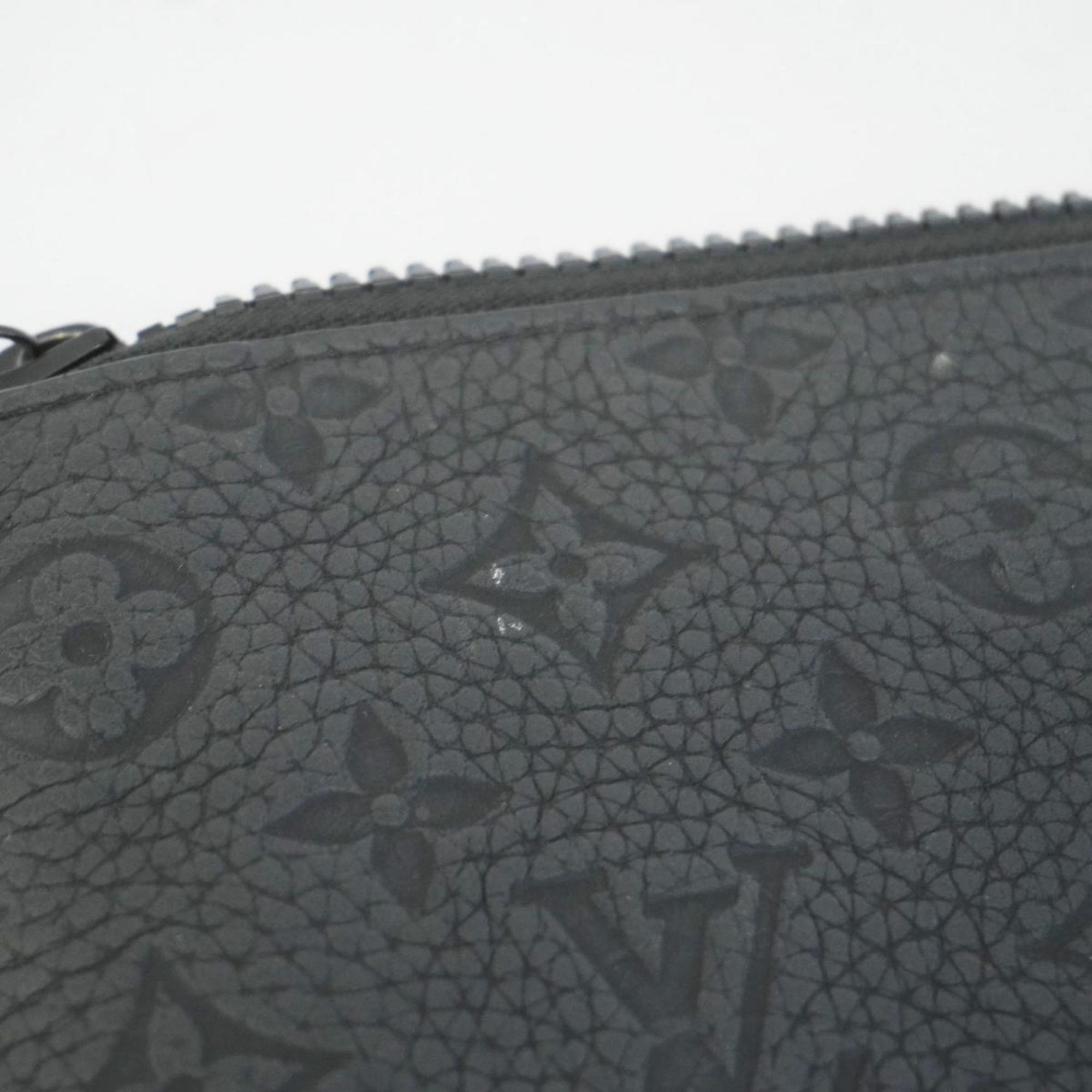 Louis Vuitton Clutch Bag Monogram Taurillon LV Friend Collection Virgil Abloh M80147 Black Men's