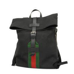 Gucci Backpack Sherry Line 619749 Canvas Black Men's Women's
