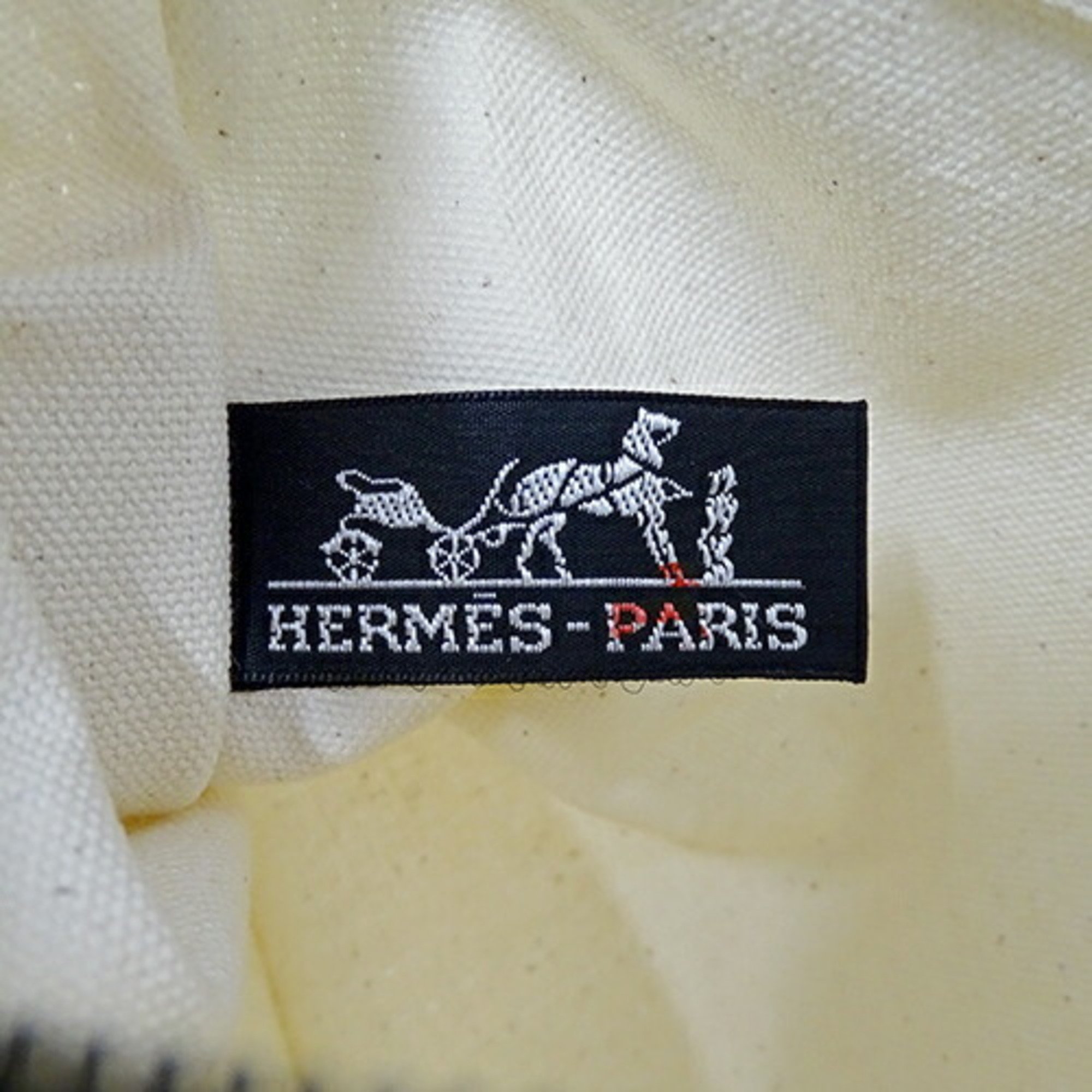 Hermes HERMES Bag Women's Tote Handbag Cannes MM Canvas Black White
