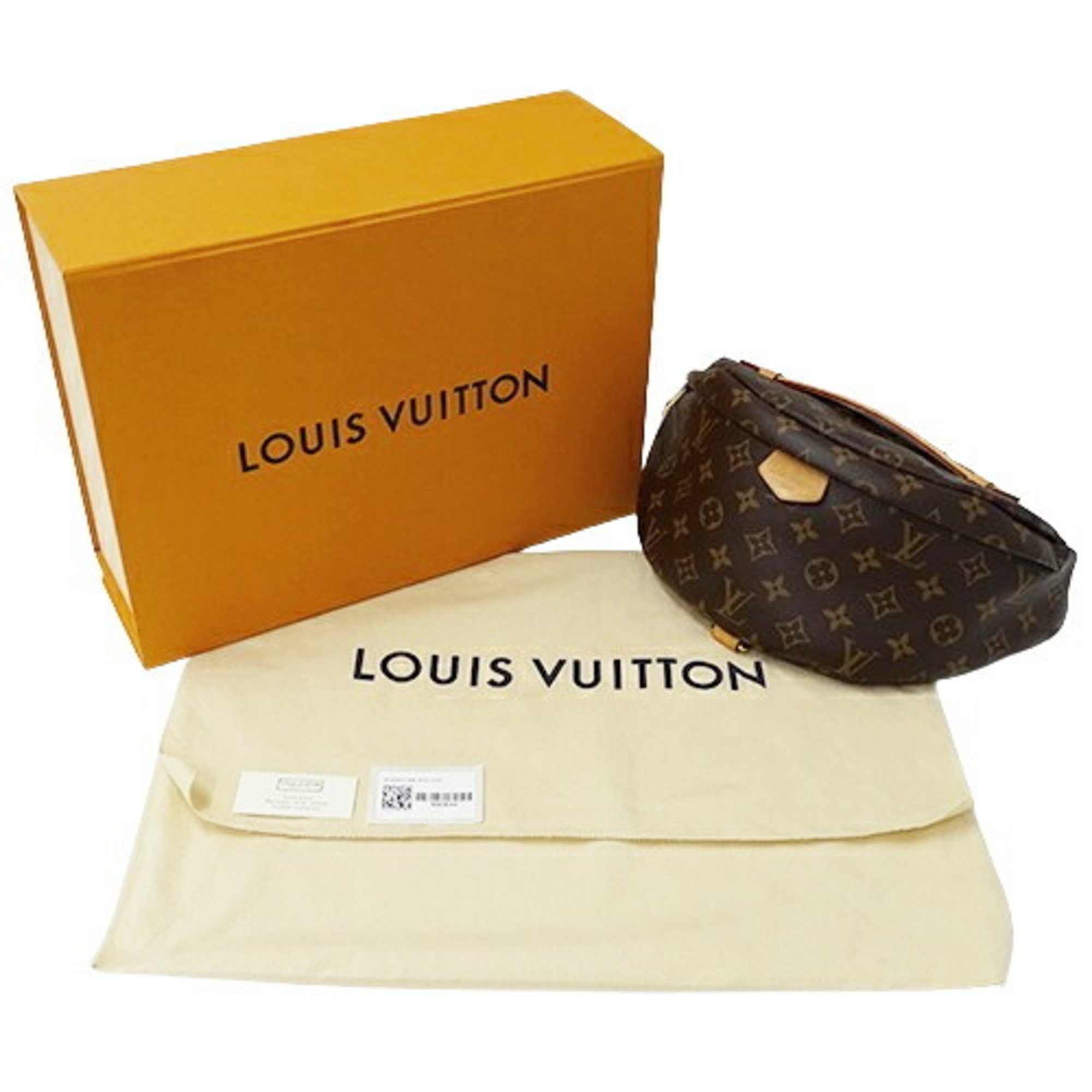 Louis Vuitton LOUIS VUITTON Bag Monogram Women's Body Waist Bum M43644 Brown Compact
