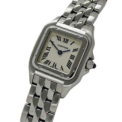 Cartier Panthere SM Ladies Watch Quartz Stainless Steel SS W25033P5 Silver Ivory Polished