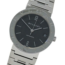 BVLGARI Watch for Boys Date Automatic AT Stainless Steel SS BB33SS AUTO Silver Black Polished