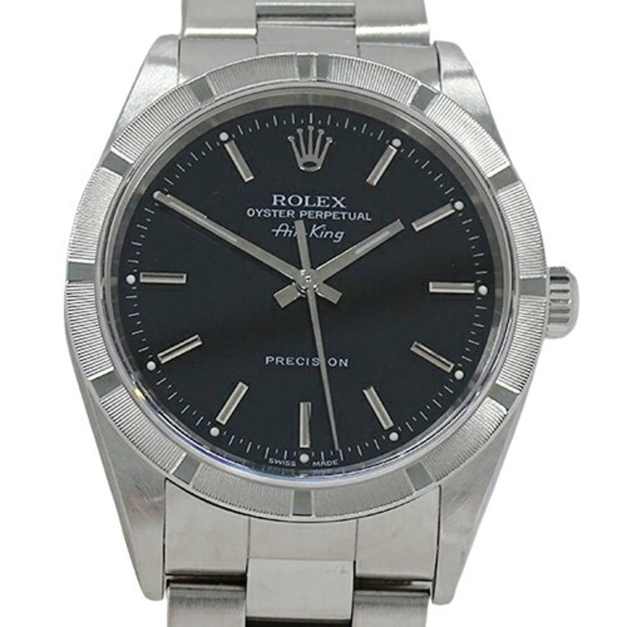 Rolex ROLEX Air King 14010M Y serial number Men's watch Automatic AT Stainless steel SS Silver Black Polished